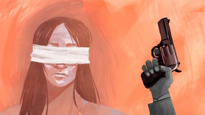 myanmar women prisoner illustration