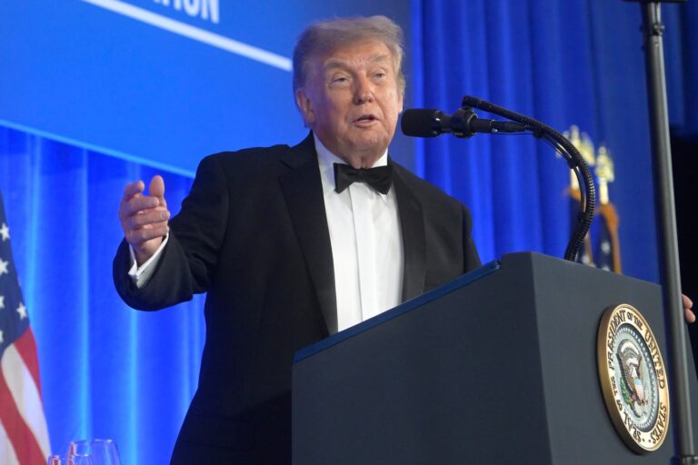 Trump’s insult-laden speech to press dinner draws mostly stunned silence